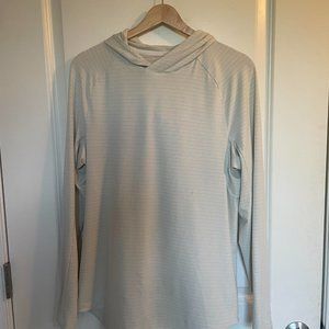 Lululemon Drysense License to Train Thin Hoodie Shirt Men Size S, Heathered Bone